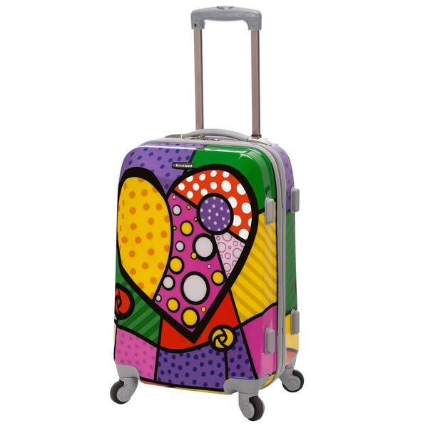 Rockland Vision Heart 20-inch Lightweight Hardside Spinner Carry-on Suitcase. Opens flyout.