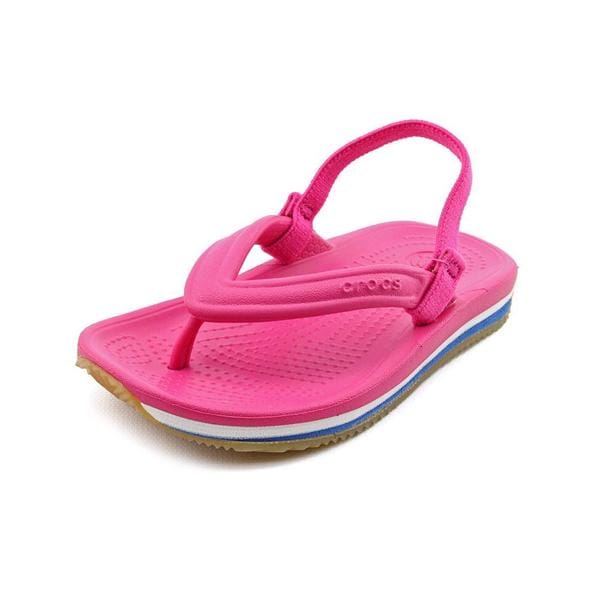 Crocs Girl (Toddler) Retro Flip flop Synthetic Sandals (Size 6