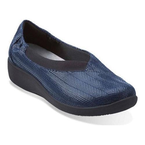 Womens Clarks Sillian Jetay Navy Herringbone   Shopping