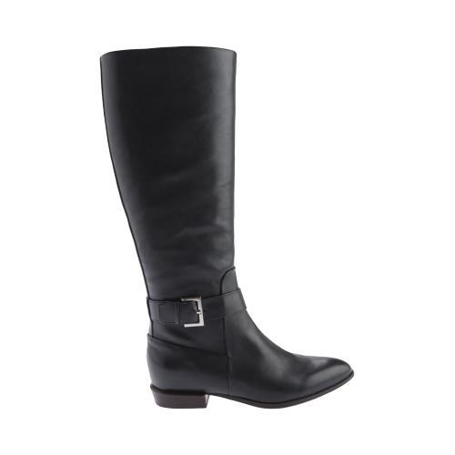 Women's Nine West Diablo Knee High Boot Wide Calf Navy Leather ...