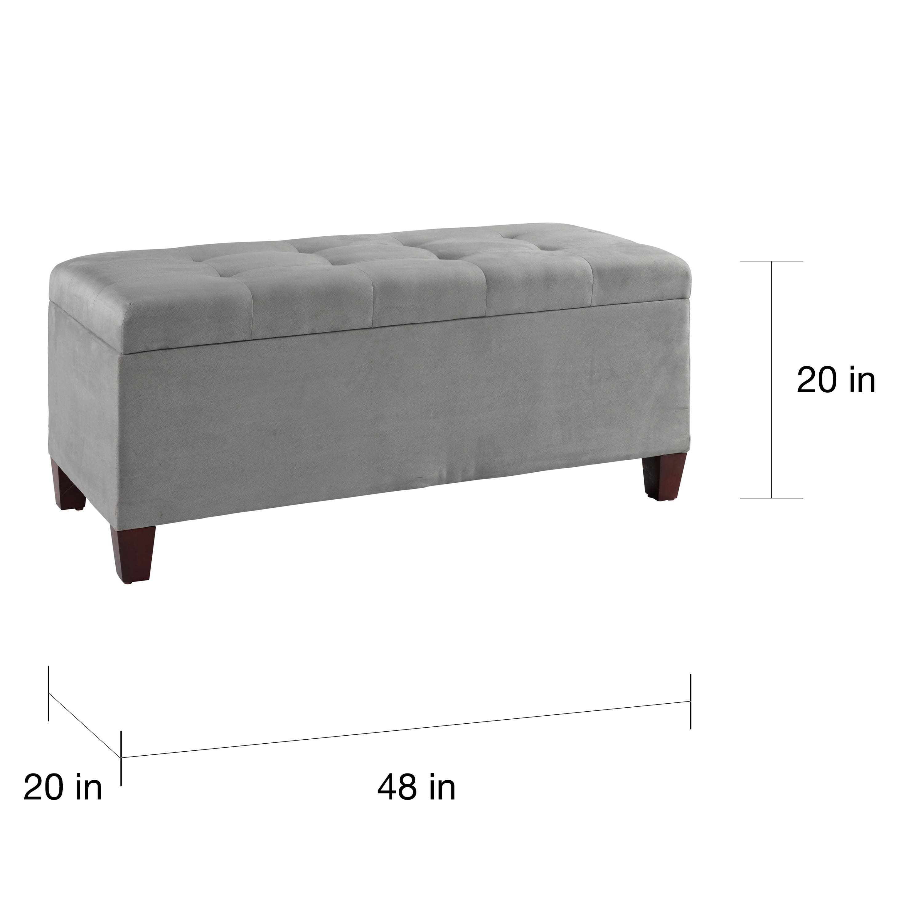 Copper Grove Clarkia Grey Tufted FlipTop Ottoman with Shoe Storage
