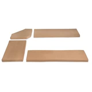 Linon Cupcini Beige Microfiber Cushions for Dining Nook Cushions Only