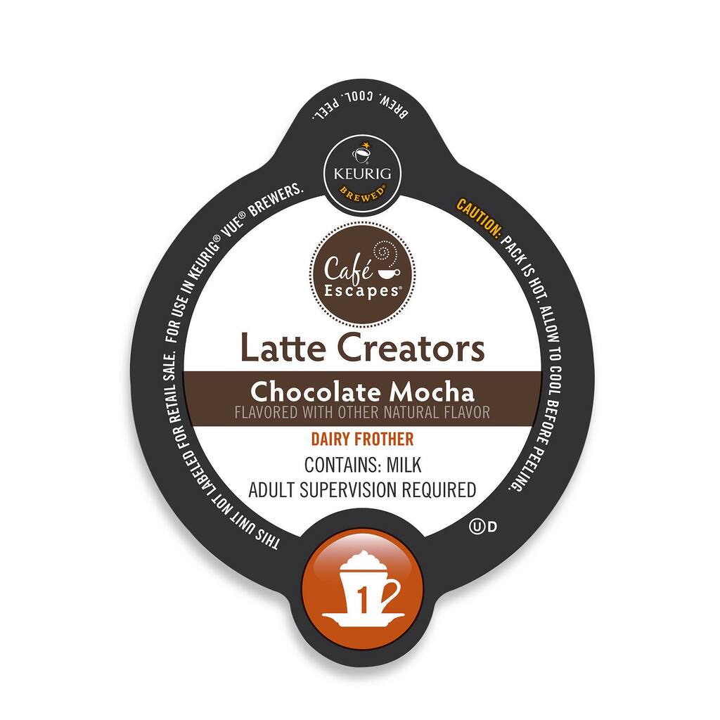 Cafe Escapes Latte Creators Chocolate Mocha Vue Portion Pack for Keurig Vue Brewing Systems