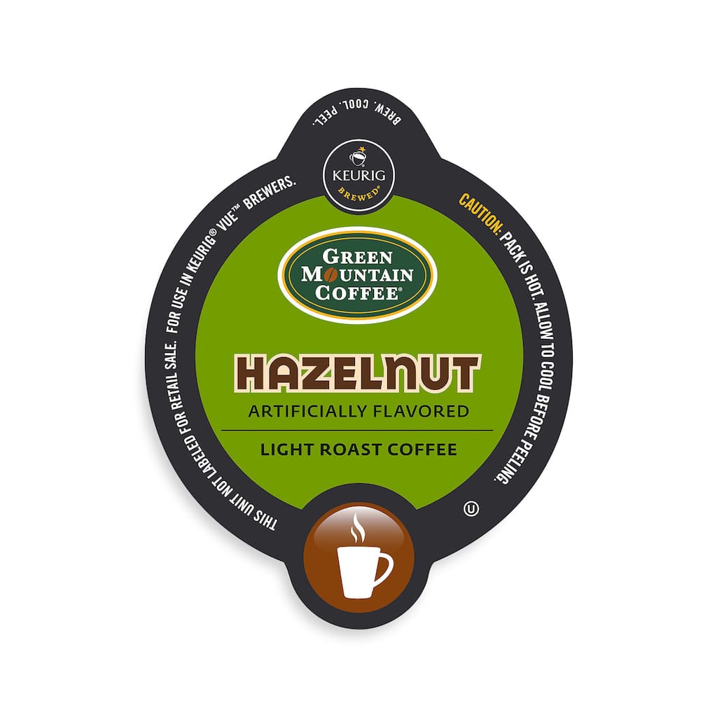 Green Mountain Coffee Hazelnut Coffee, Vue Cup Portion Pack for Keurig Vue Brewing Systems