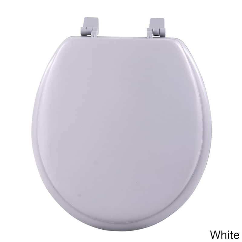 Achim Fantasia 17-inch Soft Standard Vinyl Toilet Seat - White