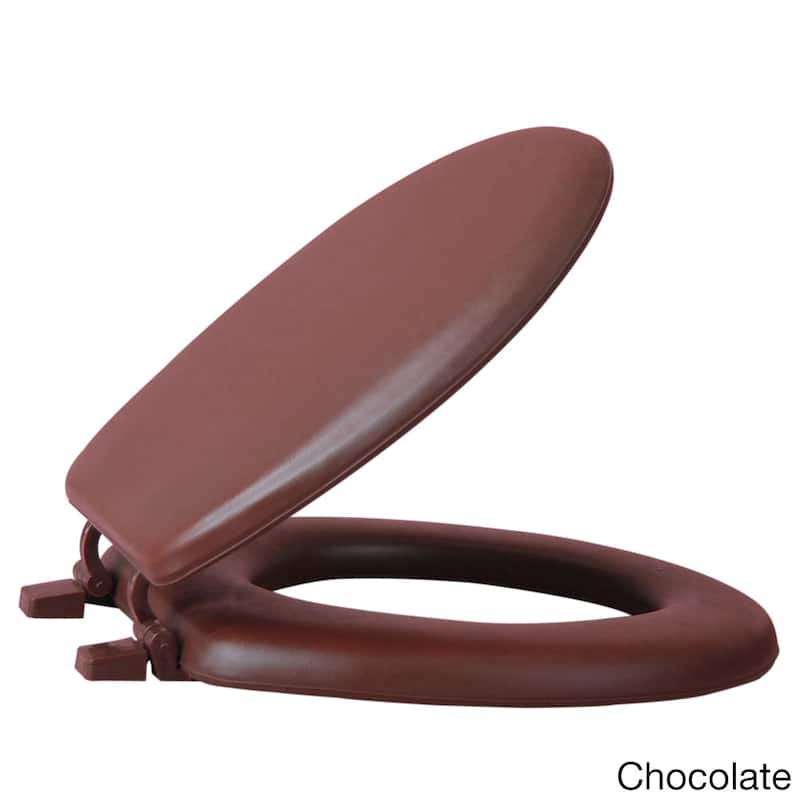 Achim Fantasia 17-inch Soft Standard Vinyl Toilet Seat - Chocolate