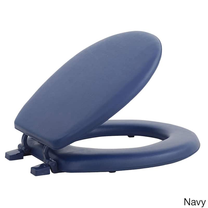 Achim Fantasia 17-inch Soft Standard Vinyl Toilet Seat - Navy