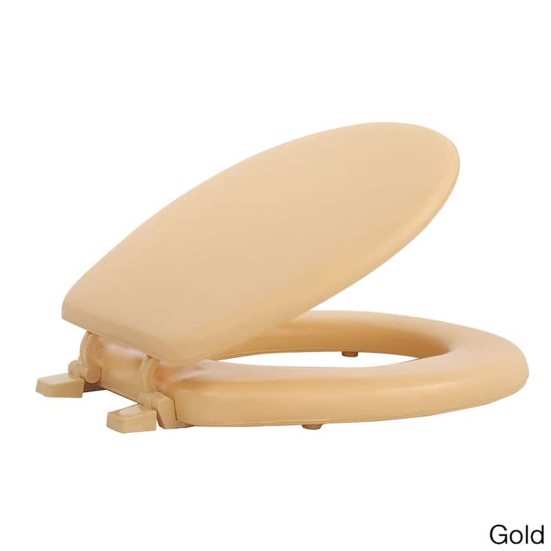 Achim Fantasia 17-inch Soft Standard Vinyl Toilet Seat - Gold