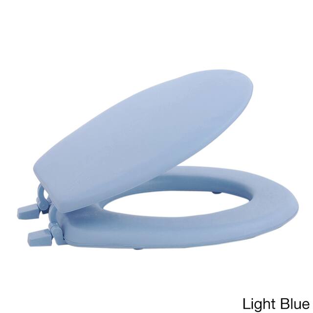 Achim Fantasia 17-inch Soft Standard Vinyl Toilet Seat - Light Blue