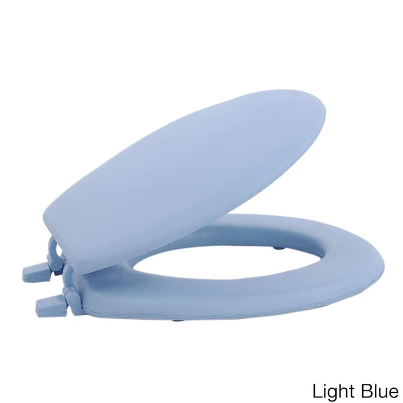 Achim Fantasia 17-inch Soft Standard Vinyl Toilet Seat - Light Blue