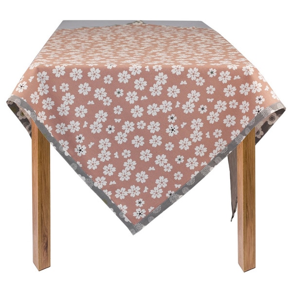 Organic Cotton Flowers Square Tablecloth 60 x 60