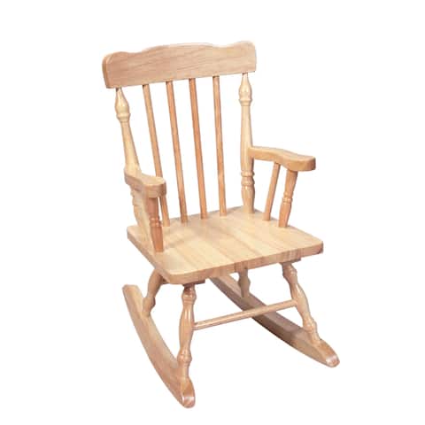 Gift Mark Home Kids Children Resting Spindle Natural Rocking Chair
