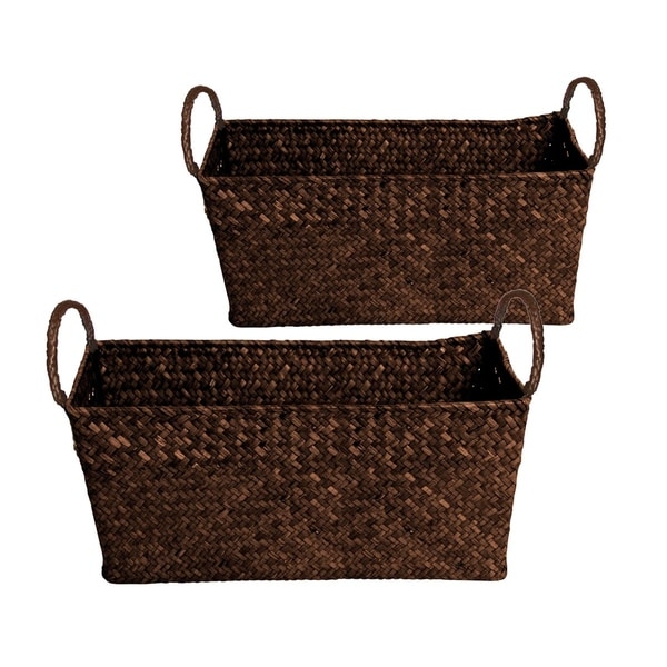 Shop Wald Imports Large Seagrass and Reed Basket (Set of 2