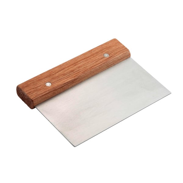 Baking Pastry Dough Scraper, Stainless Steel Blade with Wood Handle