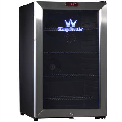 KingsBottle Stainless Steel 66-can Compressor Mini Bar Fridge