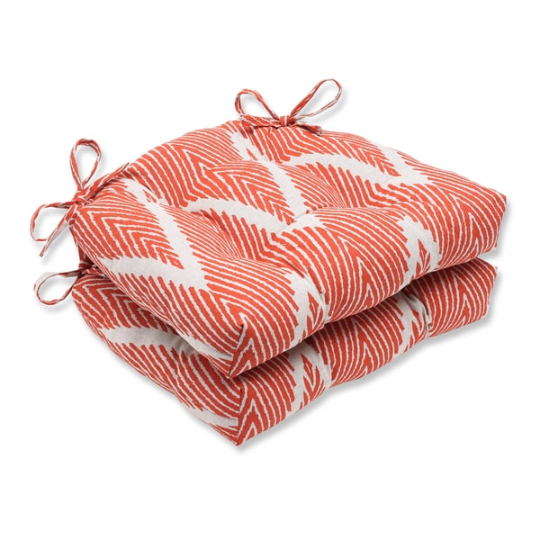 Pillow Perfect Bali Mandarin Reversible Chair Pad (Set of 2