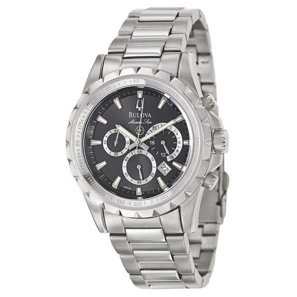 Bulova Men's 96B142 'Marine Star' Stainless Steel Chronograph Military ...