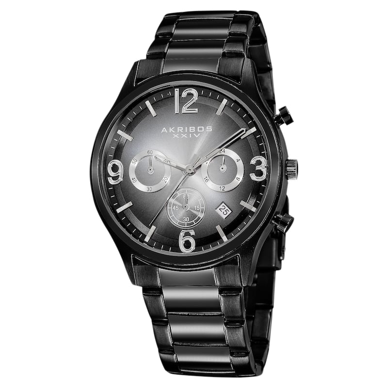 Akribos XXIV Men's Chronograph Gradient-dial Bracelet Watch