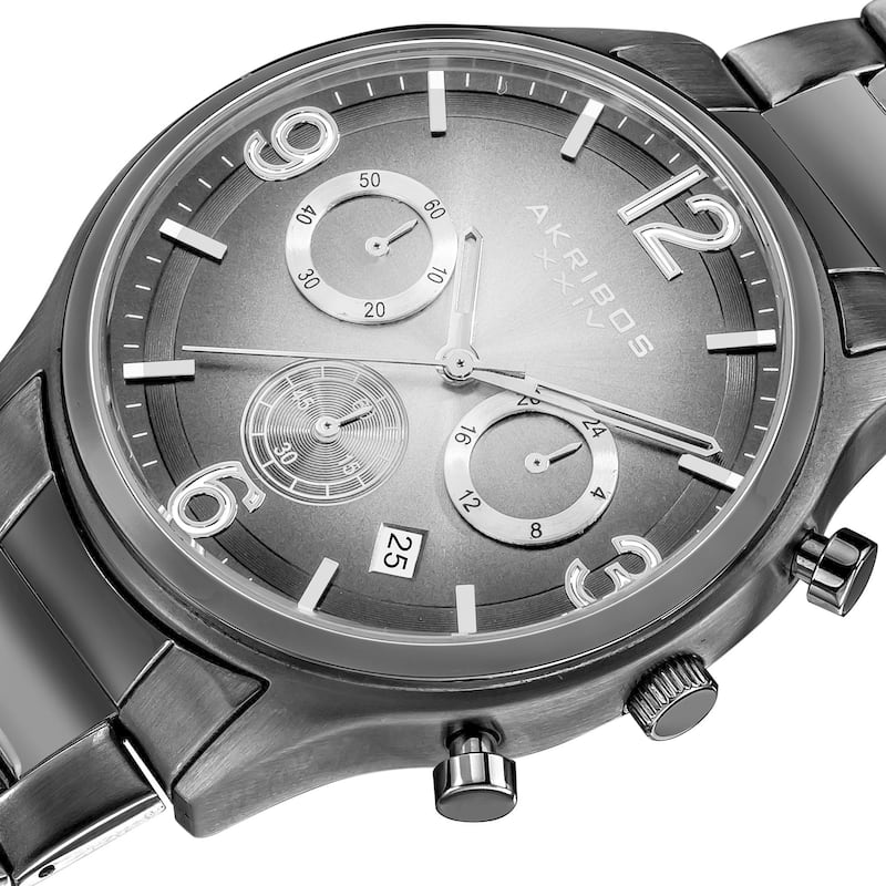 Akribos XXIV Men's Chronograph Gradient-dial Bracelet Watch