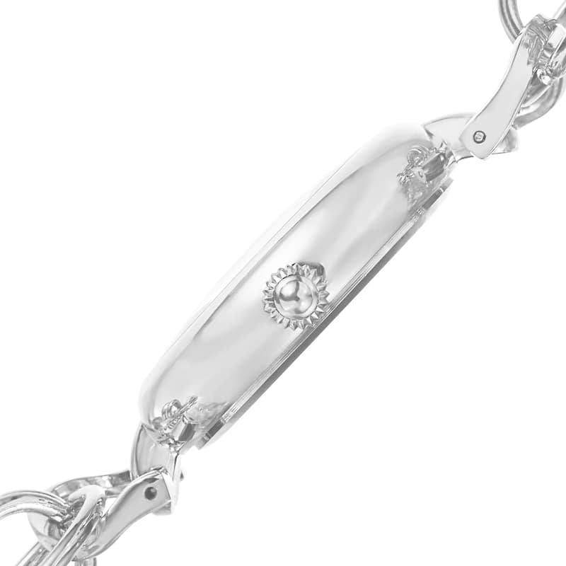 Akribos XXIV Women's Quartz Diamond/Multifunction Chain Link Silver-Tone Bracelet Watch Set