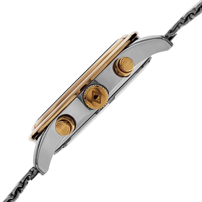 Akribos XXIV Men's Swiss Quartz Stainless Steel Mesh Gold-Tone Strap Watch