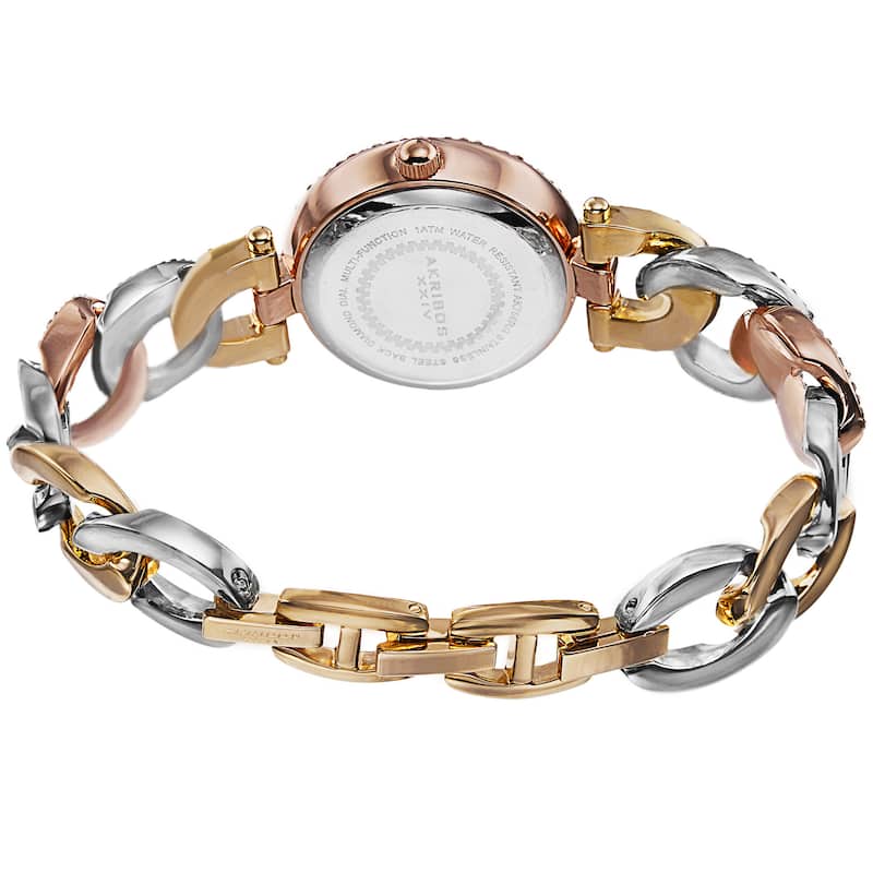 Akribos XXIV Women's Crystal-Accented Swiss Quartz Bracelet Watch