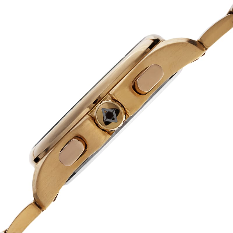 Akribos XXIV Men's Swiss Quartz Multifunction Stainless Steel Gold-Tone Bracelet Watch