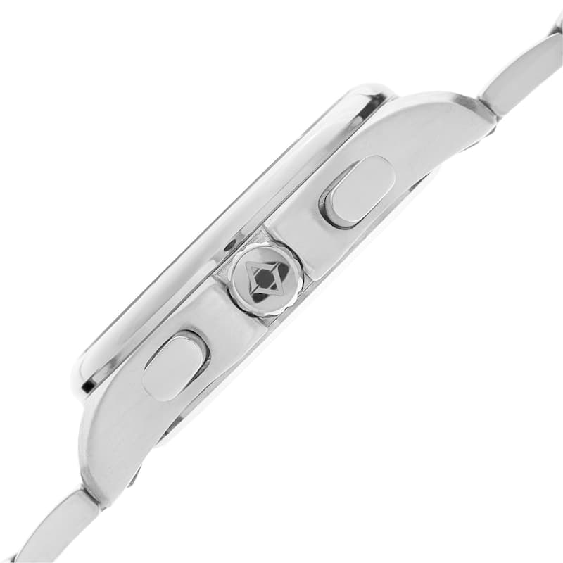 Akribos XXIV Men's Swiss Quartz Multifunction Stainless Steel Silver-Tone Bracelet Watch