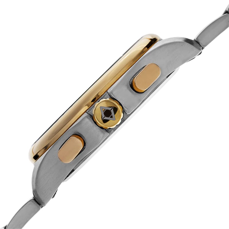 Akribos XXIV Men's Swiss Quartz Multifunction Stainless Steel Two-Tone Bracelet Watch