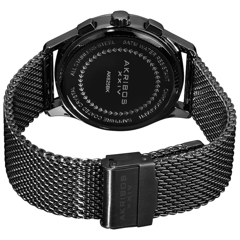 Akribos XXIV Men's Quartz Chronograph Strap/Bracelet Watch Set of 2