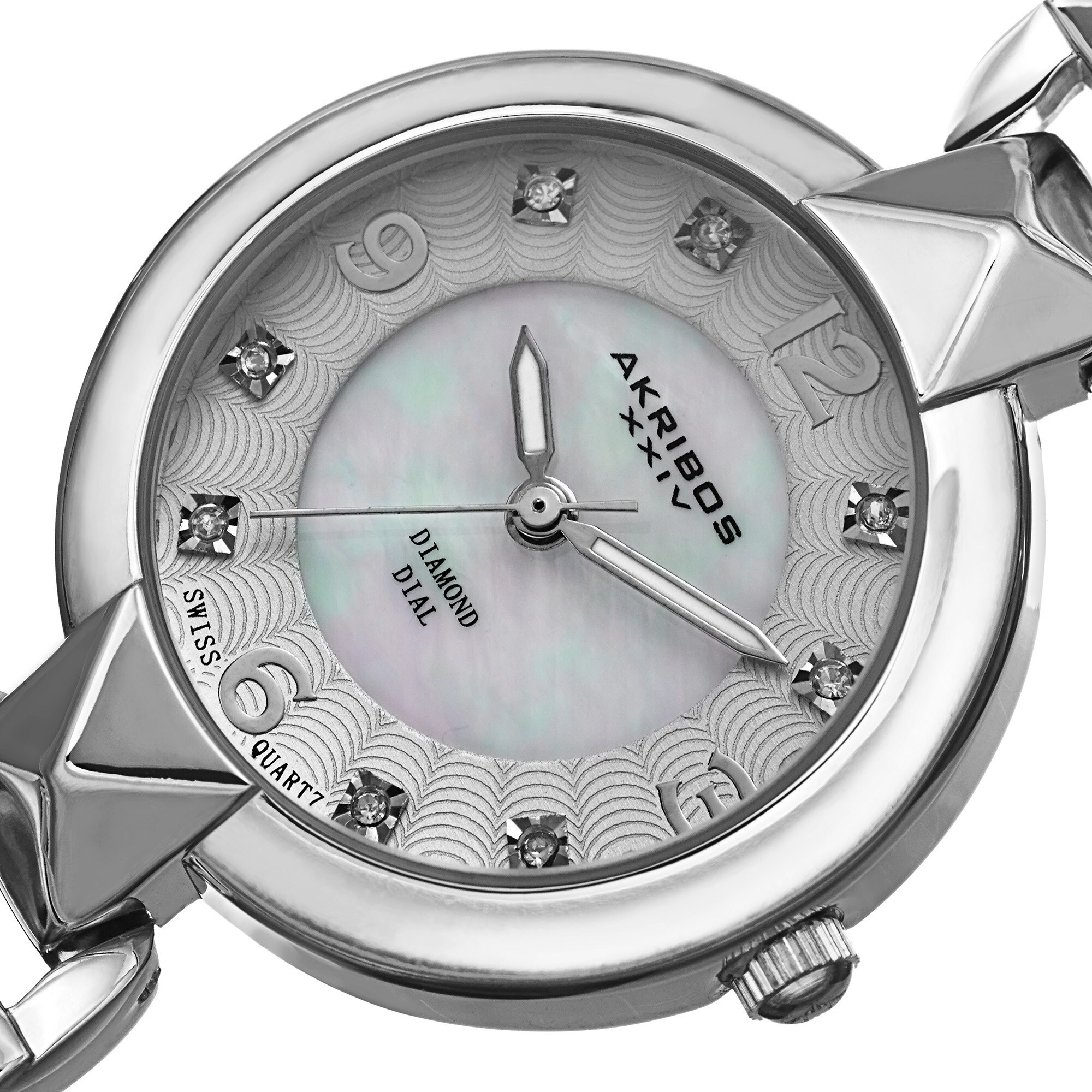 Akribos XXIV Women's Diamond-Accented Swiss Quartz Pyramid