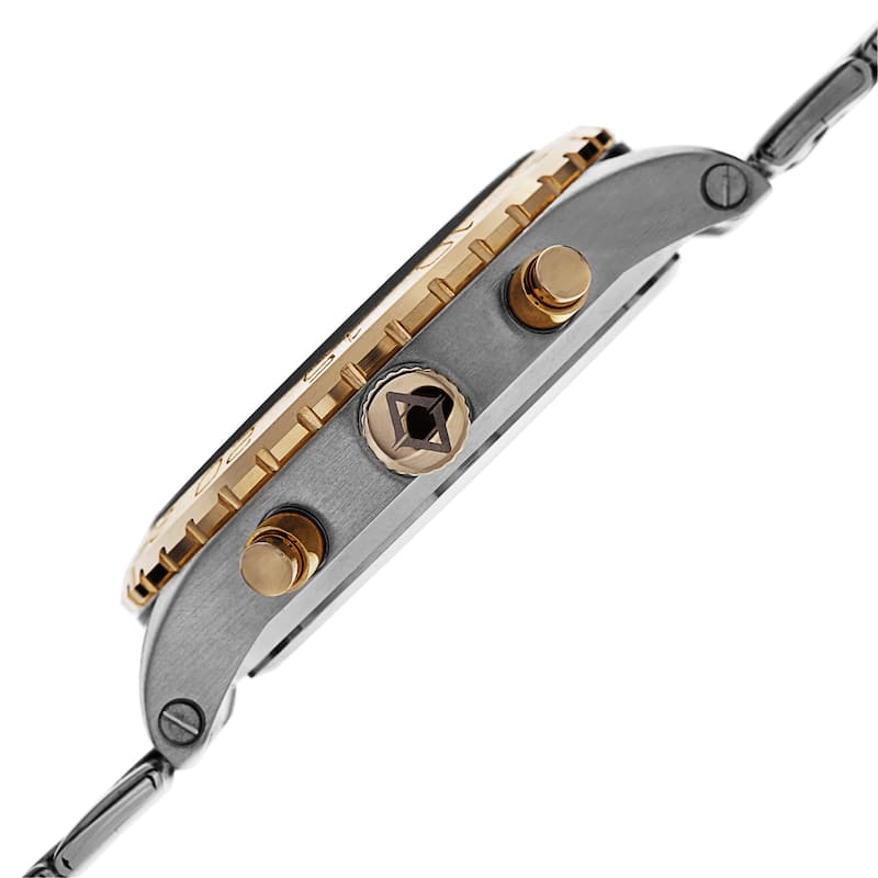 Akribos XXIV Men's Swiss Quartz Multifunction Stainless Steel Two-Tone Bracelet Watch
