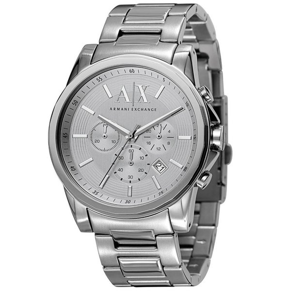 armani exchange men's stainless steel watch