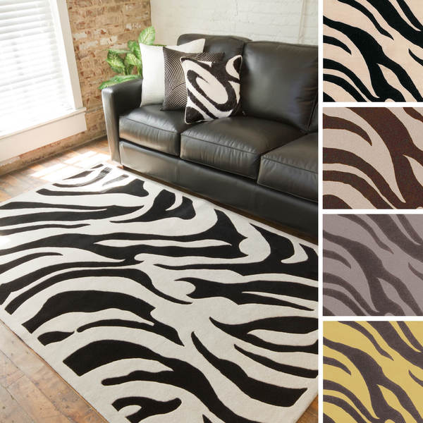 Hand-tufted Danielle Zebra New Zealand Wool Area Rug