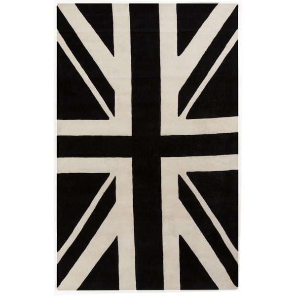 Hand-tufted Davida Graphic Novelty Wool Area Rug - 2' x 3'