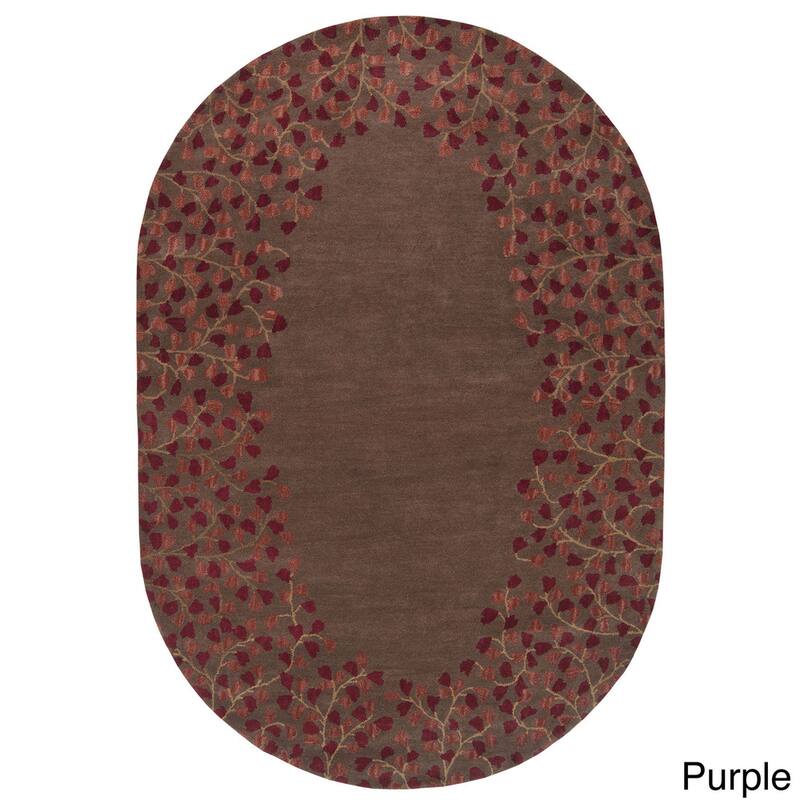 Rome Hand Tufted Floral Border Area Rug