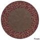 preview thumbnail 27 of 75, Rome Hand Tufted Floral Border Area Rug Brown - 4' Round/Surplus - Runner/Round