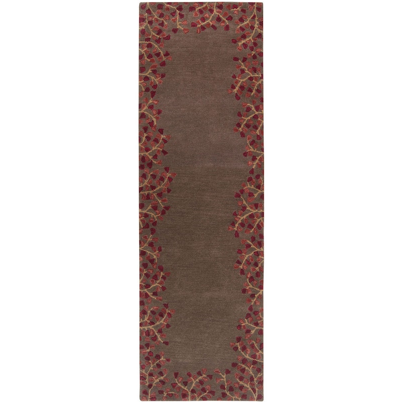 Rome Hand Tufted Floral Border Area Rug
