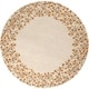 preview thumbnail 33 of 75, Rome Hand Tufted Floral Border Area Rug Orange/Ivory - 9'9" Round - Runner/Round