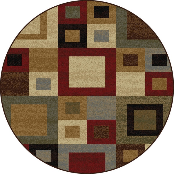 Alise Rhythm Multi Contemporary Area Rug (53 Round)