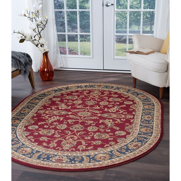 Alise Rugs Soho Transitional Oriental Oval Area Rug