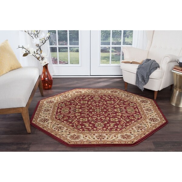 Alise Rugs Soho Transitional Oriental Octagon Area Rug