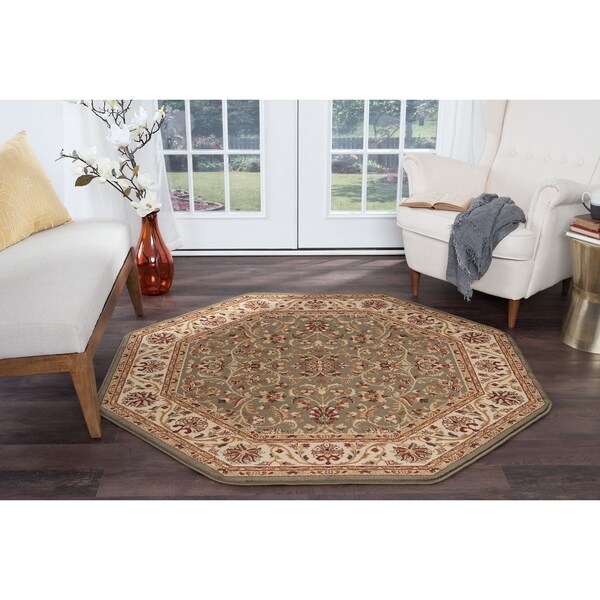 Alise Soho Octagon Transitional Octagon Area Rug (7'10 Round)