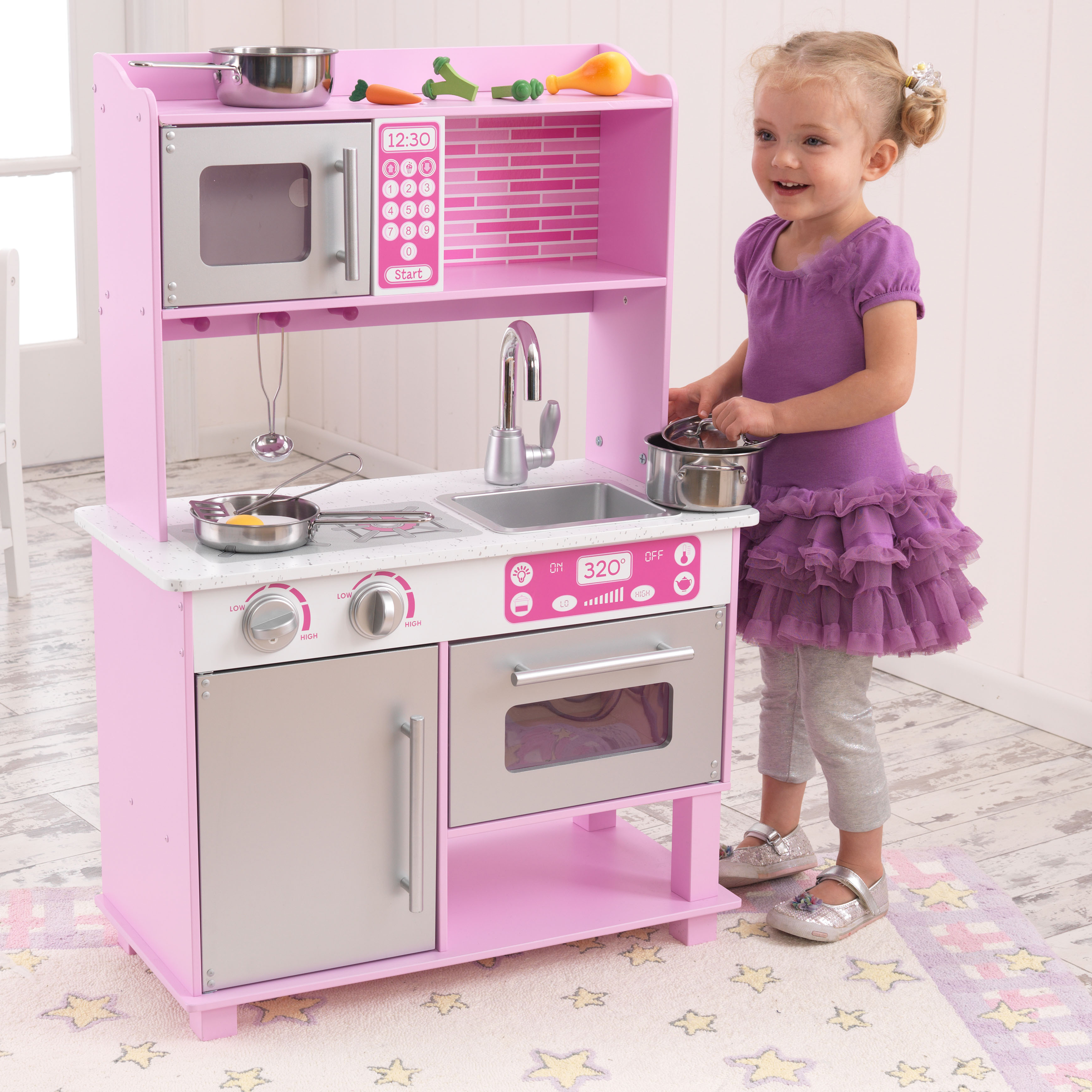 pink childs kitchen