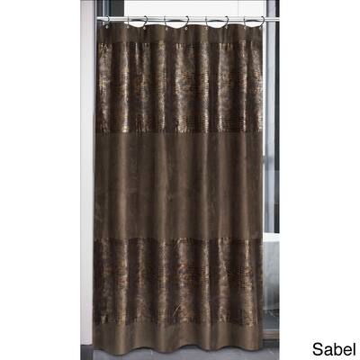 Faux Suede Cobra Design Shower Curtain
