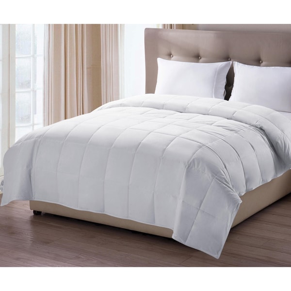 Oversized White Cotton Down Alternative Blanket - 16470677 - Overstock ...