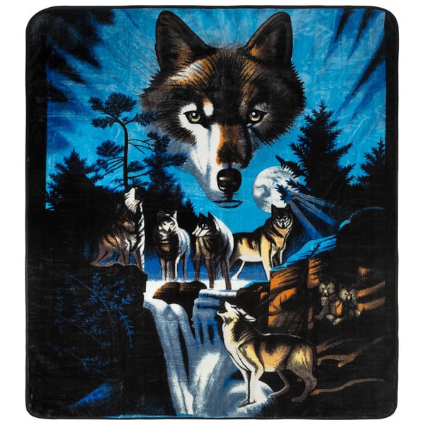 Shop Clara Clark Wolf Print Animal Blanket - Free Shipping On Orders ...