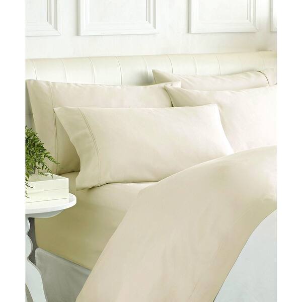 Super Quality 6 PCs Sheet Set 1000 TC Egyptian Cotton Solid Colors Queen Size