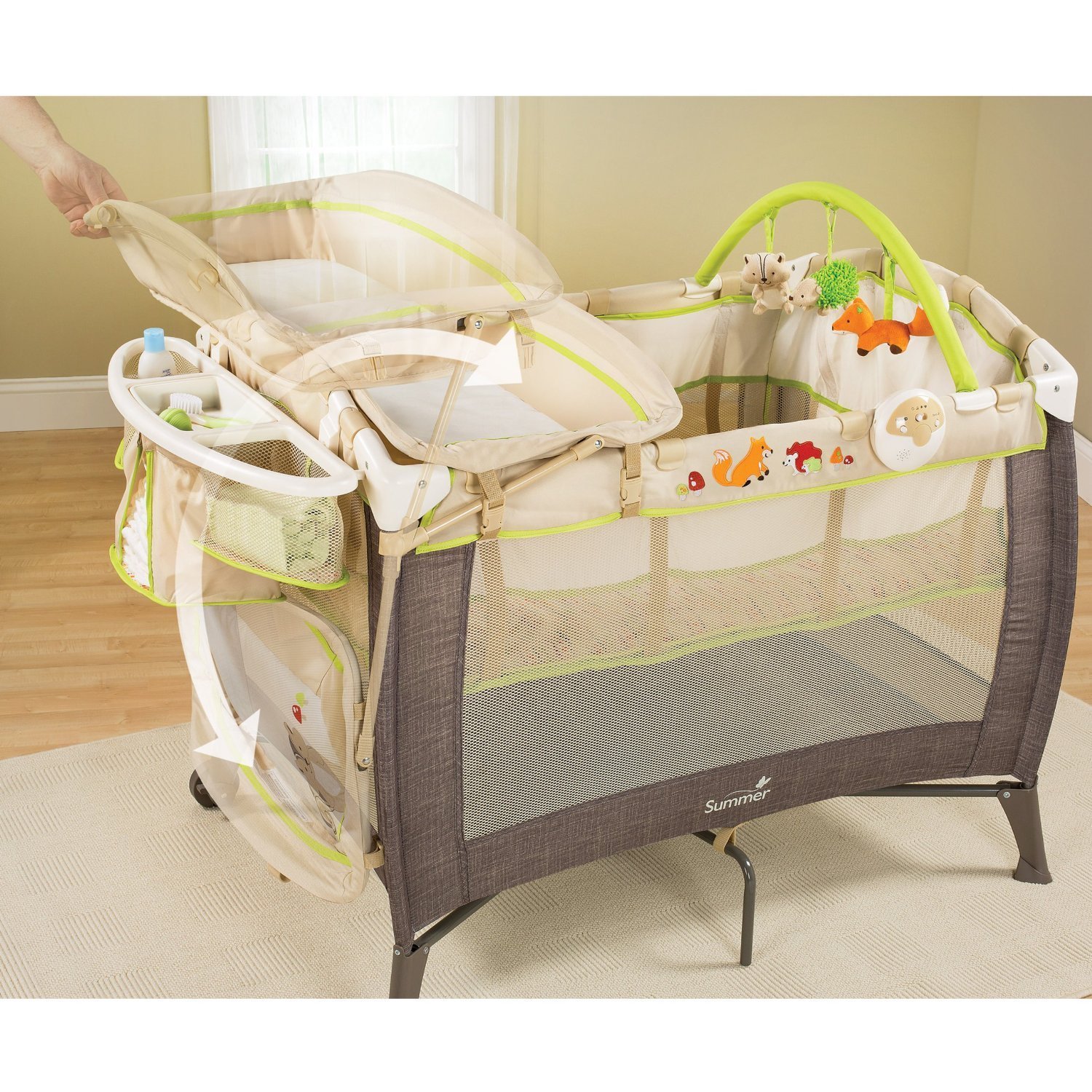 summer infant fox and friends bassinet