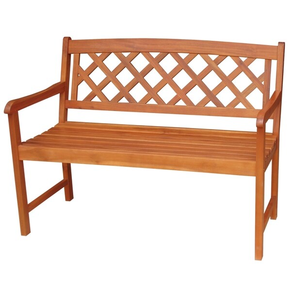 Havenside Home Ged X-back Hardwood Bench